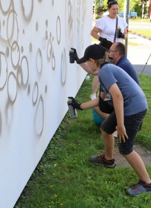 Pierwsze barwy muralu „Wisła domem dla kultur świata” już na ścianie!